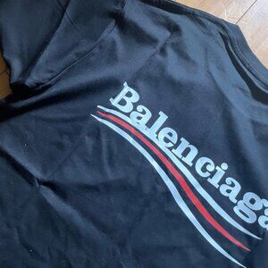 Balenciaga Political Campaign Tee - Black [Size XL]
